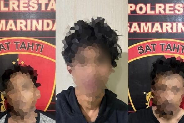 (Foto: Tiga pelaku curanmor yang telah diamankan Jatanras Polresta Samarinda/doc)