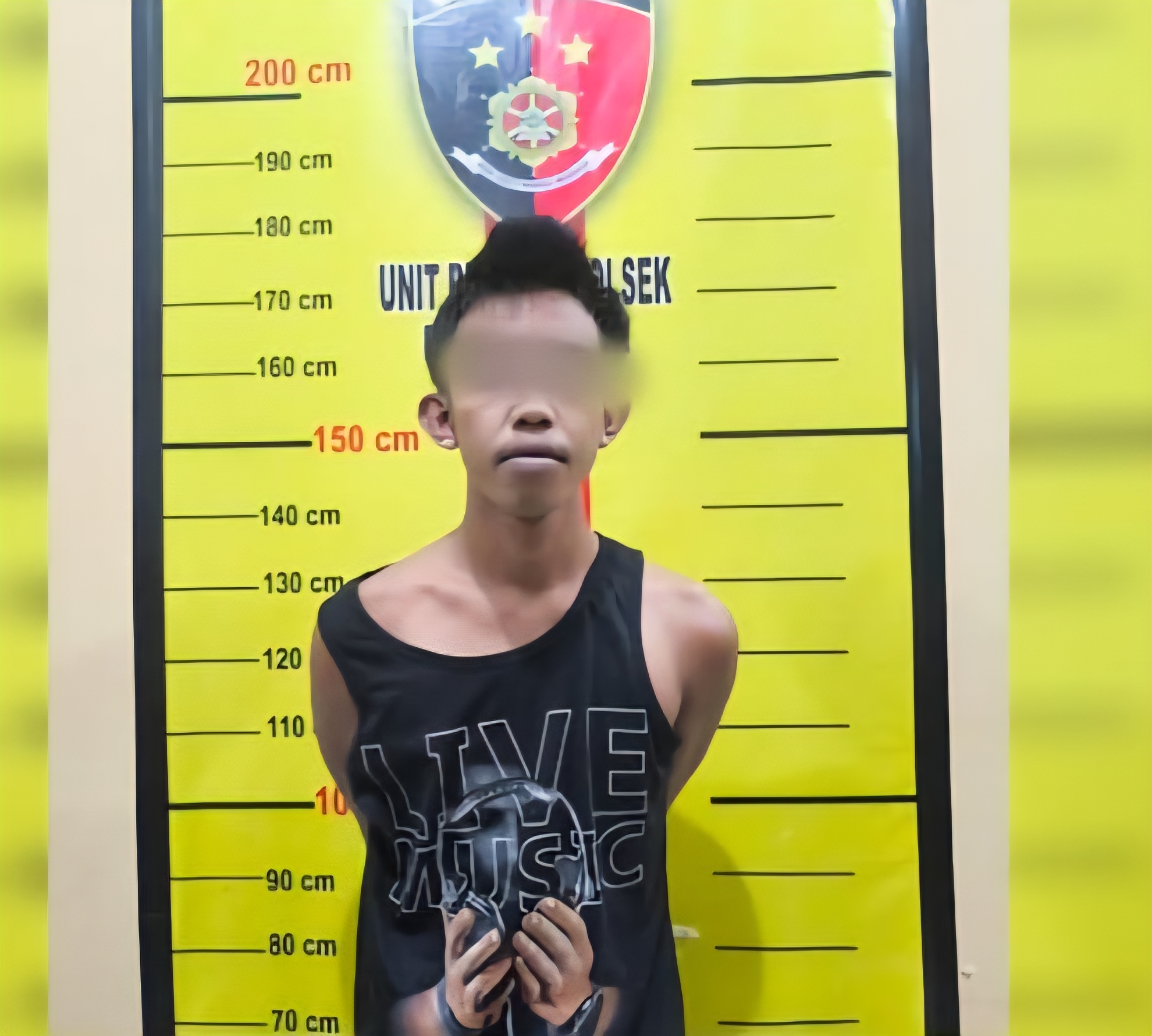 (Foto: YI saat telah diamankan di Mapolsek Muara Badak/doc)