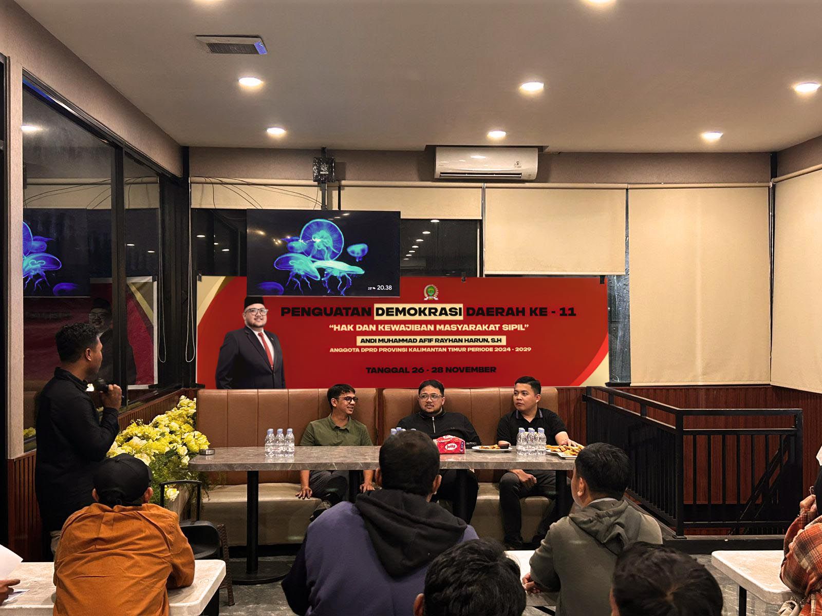 (Foto: Suasana PDD ke 11 DPRD Kaltim di Klinik Kopi Aubry Samarinda/doc)