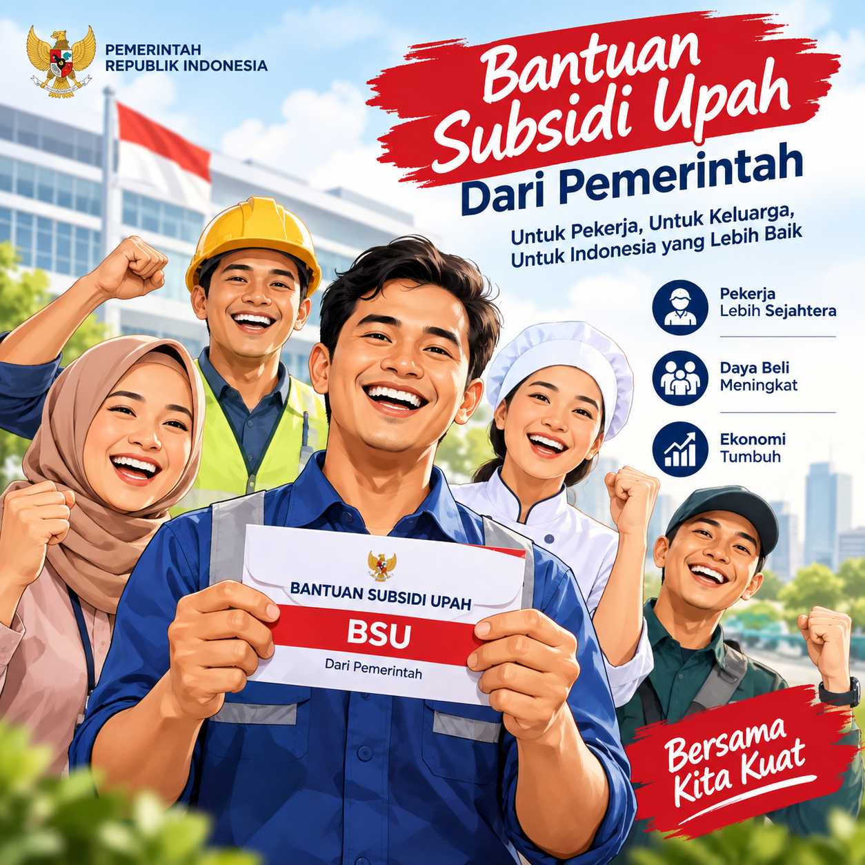 (Foto: Para pekerja yang mendapatkan BSU dari Pemerintah/doc)