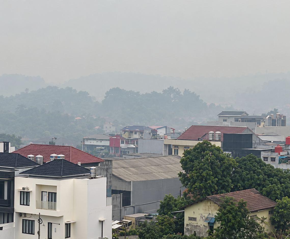 (Foto: Kondisi kabut asap di kota Samarinda/doc)