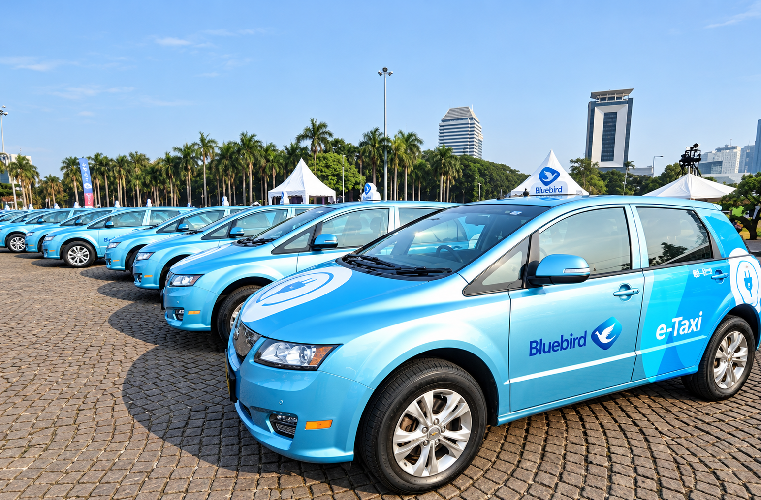 (Foto: Armada blue bird yang siap beroperasi di Kota Samarinda/doc)